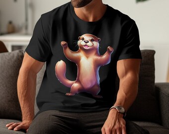 Funny Sea River Otter Animal Nature Lover Gift for Men Women T-Shirt Cute Otter Birthday Holiday Present Boys Girls Men Women Kids Tshirt