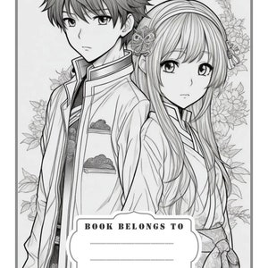 Cute Japanese Anime Coloring Book for Adults Kids Boys Girls 50 Pages Easy Anime Manga Coloring Pages for Kids Coloring Books for Teens image 2
