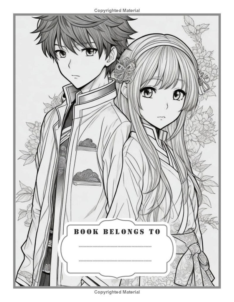 Cute Japanese Anime Coloring Book for Adults Kids Boys Girls 50 Pages Easy Anime Manga Coloring Pages for Kids Coloring Books for Teens image 2