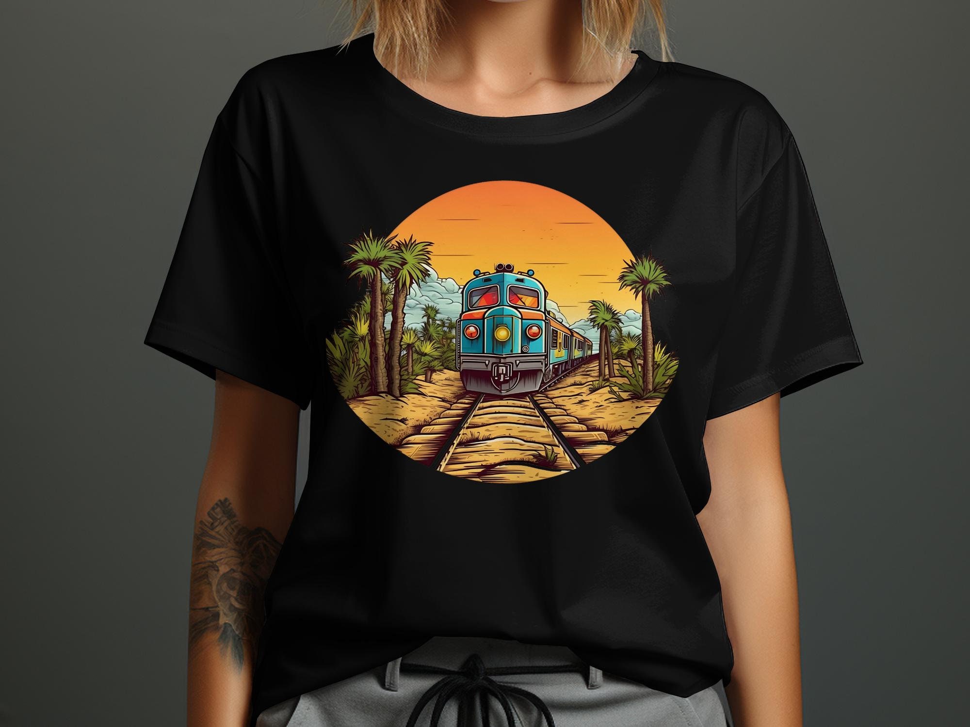 T-shirt Vintage Petit Train Locomotive - Musée Des Transports - Taille S, Blanc En Coton - Occasion Très Bon état