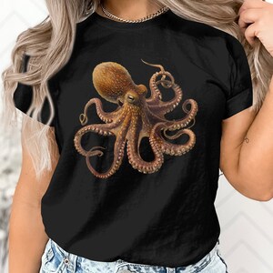 Ocean Octopus Fish Sea Creature Animal Graphic Design Gift T-Shirt Giant Pacific Octopus Birthday Holiday Presents Tshirt