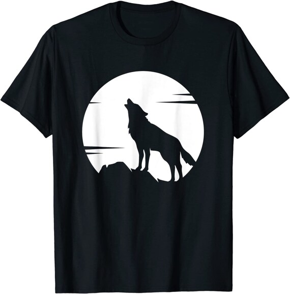 Lone Wolf Howling At The Moon Ululate Jackal Animal For Men Etsy Lone Wolf Howling At The Moon Ululate Jackal Animal For Men Etsy