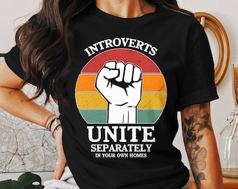 Funny Introvert Antisocial Gift Men Women Kids Boys Girls T-Shirt Introvert Antisocial Holiday Birthday Presents Tshirt