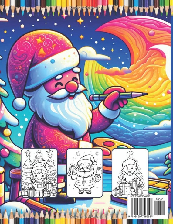Buy Santa Claus Happy Christmas Coloring Book for Kids Adults Men