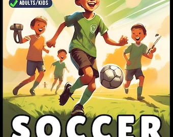 Soccer Football Player Coloring Book Holiday Birthday Gift for Adults Kids Men Boys Teens Youth 50 Pages Soccer Fan Coloring Activity Sheets