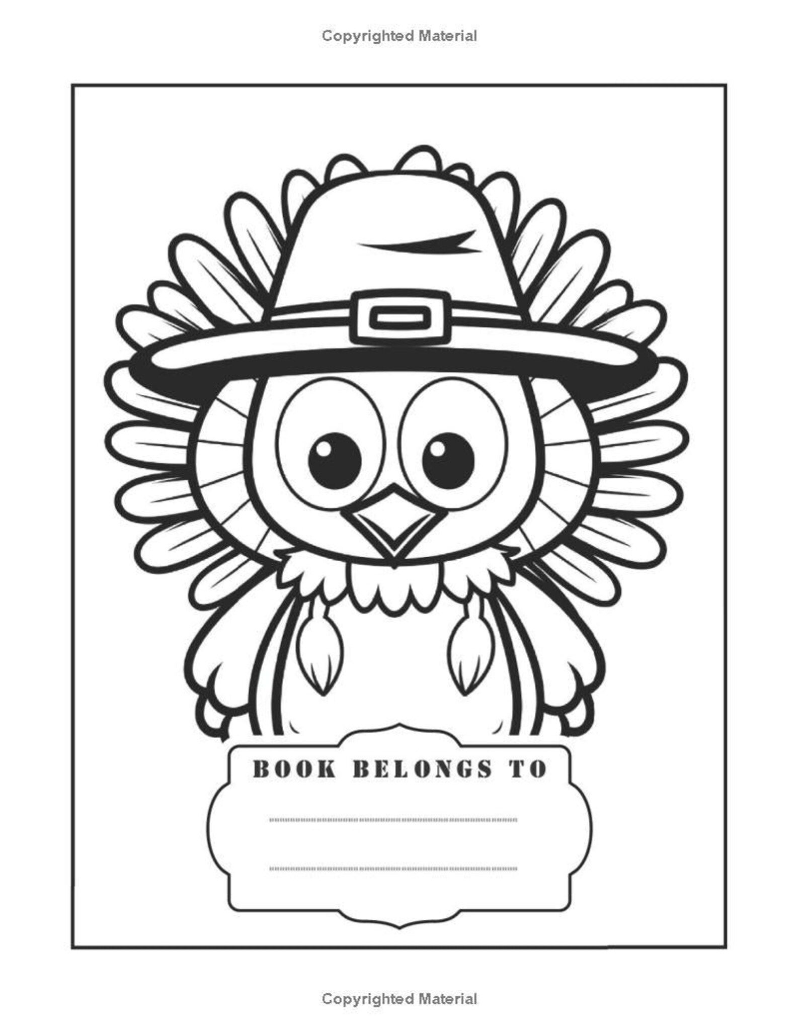 Easy Thanksgiving Coloring Book for Kids Adults Happy Thanksgiving ...
