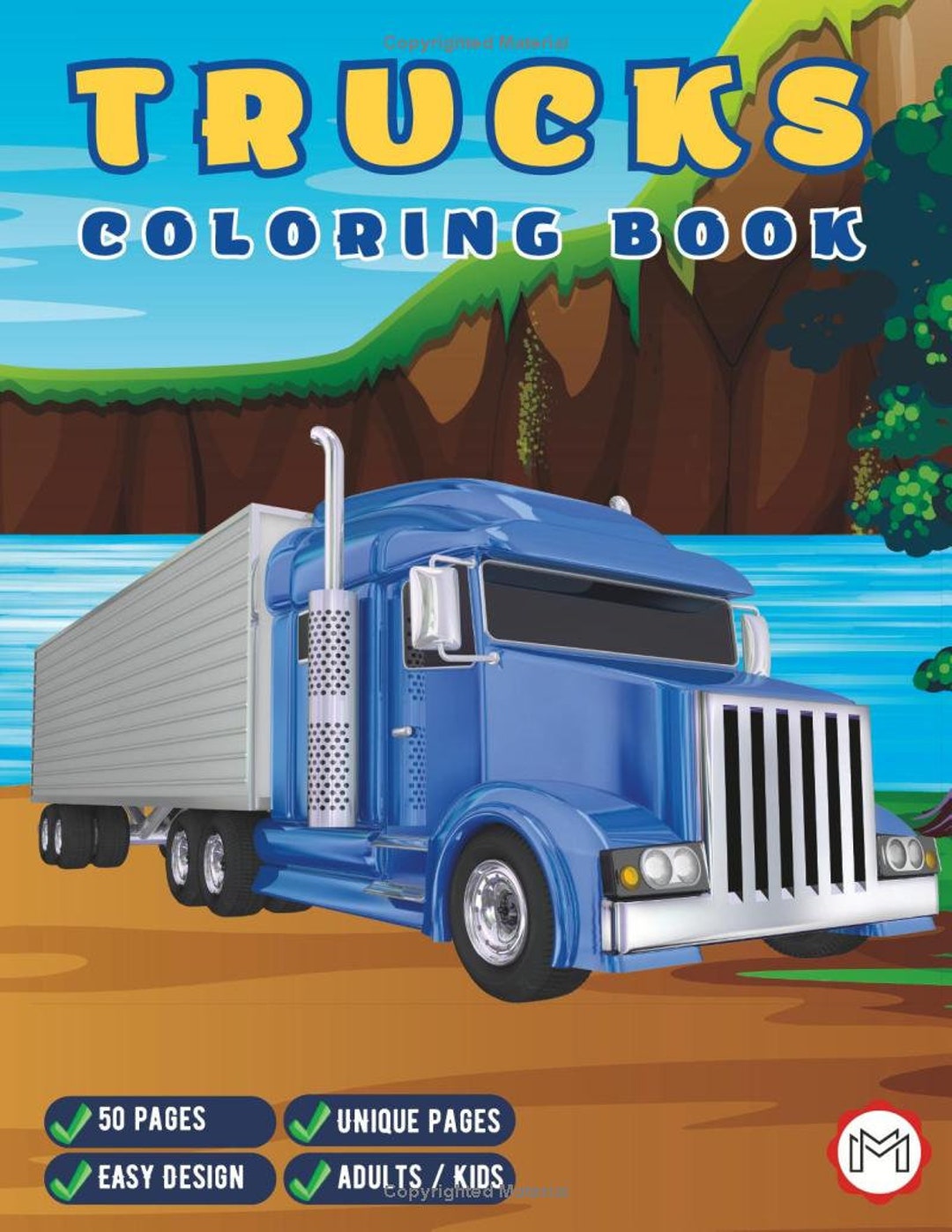 Truck Coloring Book for Adults Truck Coloring Pages Vehicle Coloring