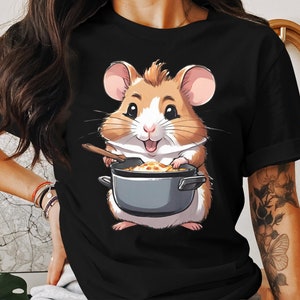 Funny Hamster Cook Chef Cooking Baker Foodie Culinary Gift T-Shirt Kitchen Culinary Cook Birthday Holiday Presents Tshirt