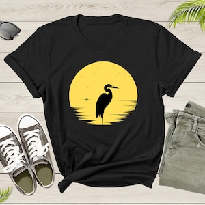 Heron Birds at Sunset Animal Wildlife Bird for Men Women T-Shirt Heron Bird Lover Gift T Shirt for Men Women Kids Boys Girls Tshirt