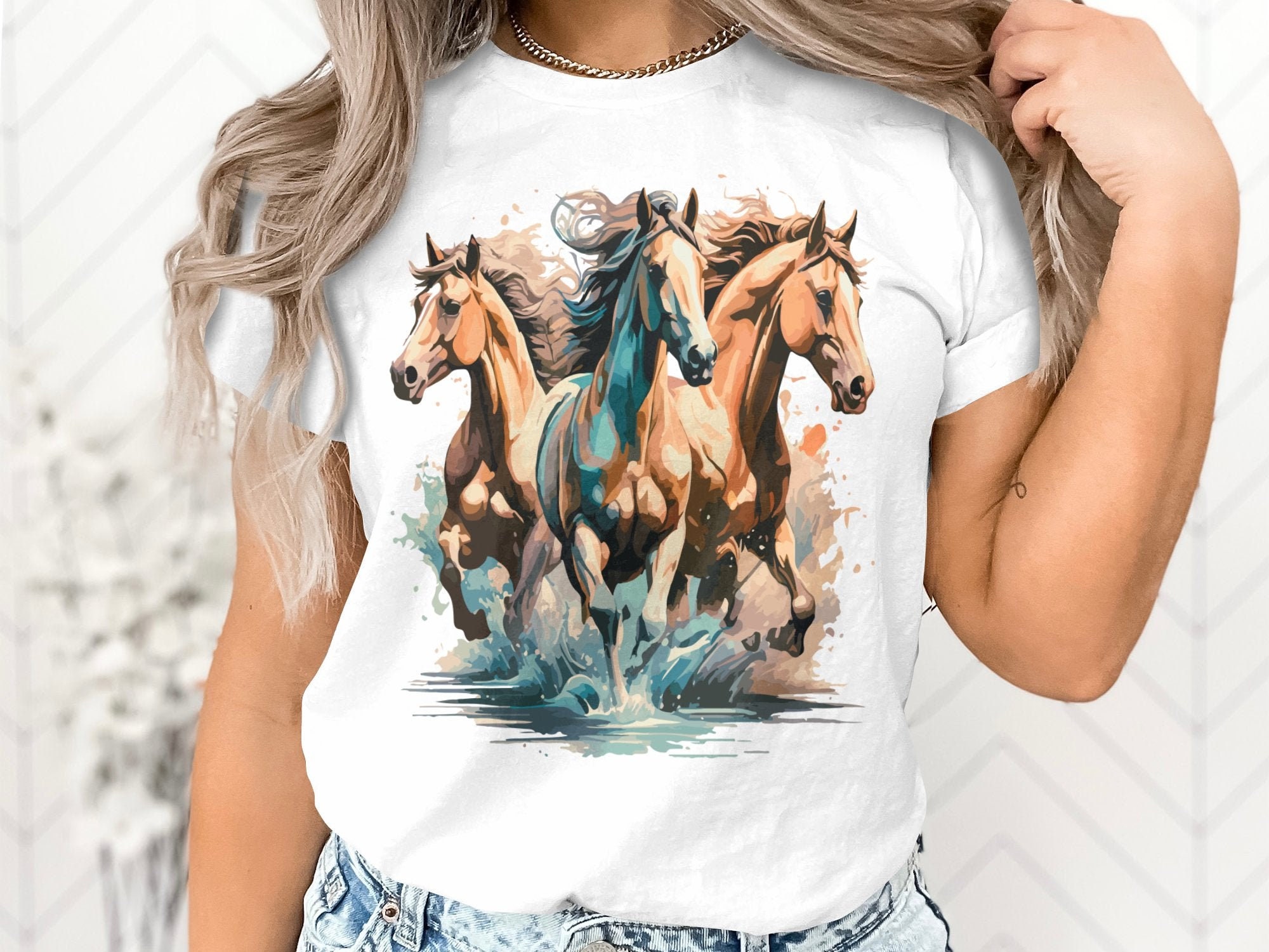 Running Crazy Wild Horses Gift Teenage Girls Boys Men Women
