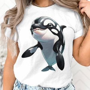 Orca Whale Lover Fish Ocean Sea Animal Gift Men Women Kids T-Shirt Orca Whale Ocean Life Birthday Holiday Presents Men Women Kids Tshirt