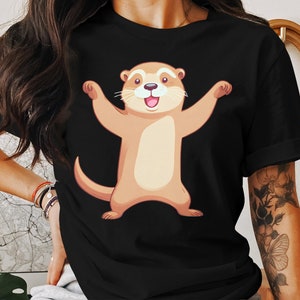 Funny Sea River Otter Animal Nature Lover Gift for Men Women T-Shirt Cute Otter Birthday Holiday Present Boys Girls Men Women Kids Tshirt