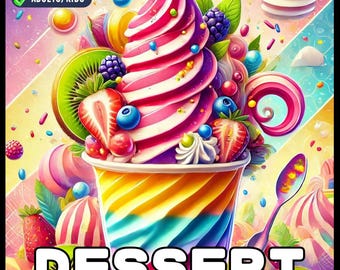 Cozy Dessert Foodie Food Lover Coloring Book for Adults Kids Men Women Boys Girls Teens Youth 50 Pages Simple Bold and Easy Cute Coloring