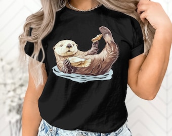 Cute Sea River Otter Lover Animal Nature Graphic Design Gift T-Shirt Funny Sea River Otter Birthday Holiday Presents Tshirt
