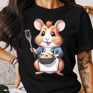Funny Hamster Cook Chef Cooking Baker Foodie Culinary Gift T-Shirt Kitchen Culinary Cook Birthday Holiday Presents Tshirt