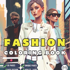 Adult Coloring Book For Women Ladies Fashion Model Aesthetic Coloring Book Girl Adult Coloring Workbook Cute Easy Aesthetic Activity Book