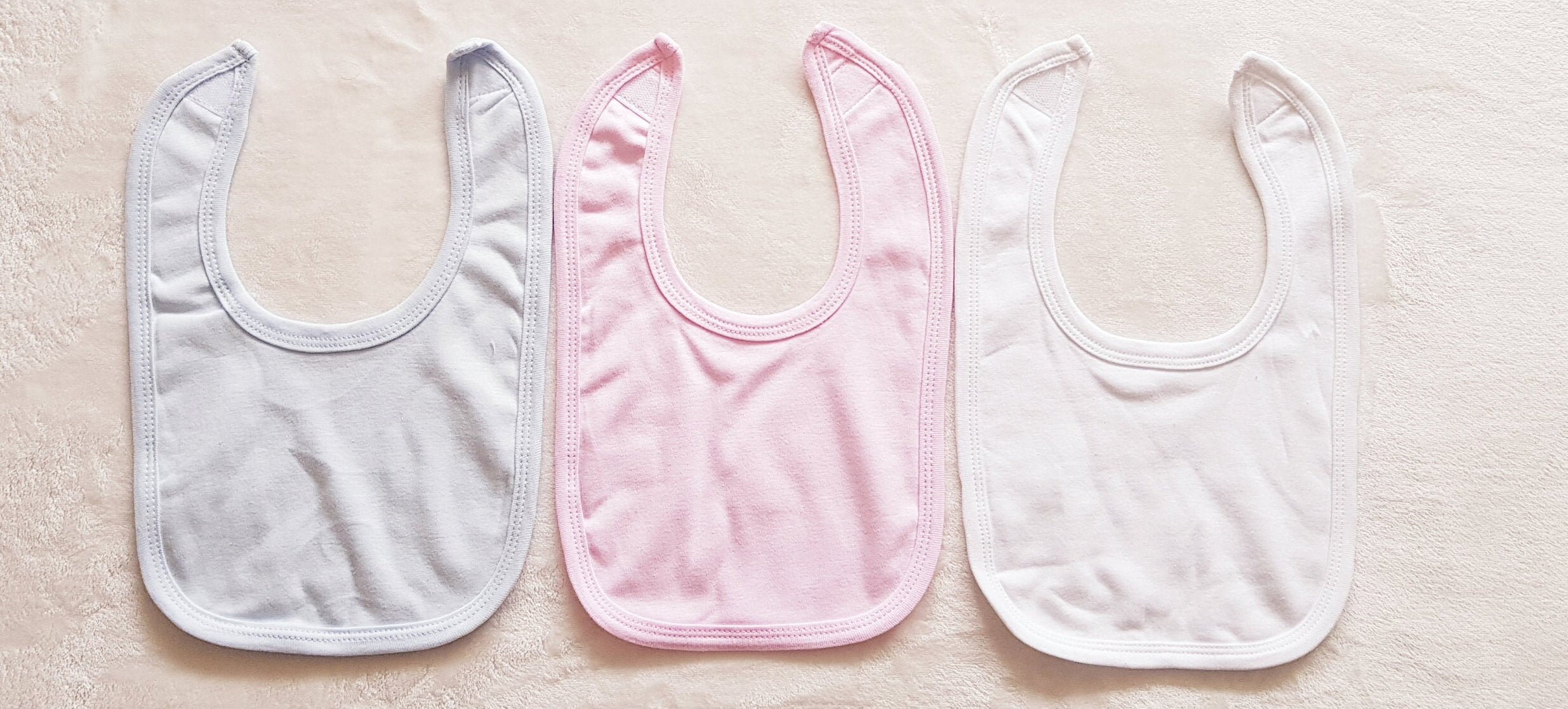 Personalised Bib Baby Bib Velcro Bibs White Pink Blue Etsy UK