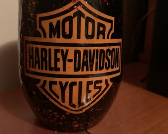 harley davidson wine tumbler