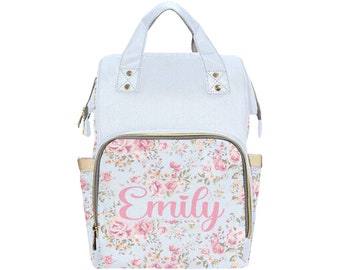 floral diaper bag