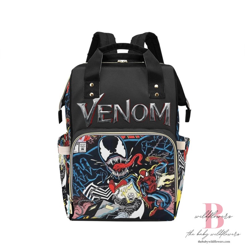 Venom Backpack Retro Marvel Marvel Backpack Venom Etsy
