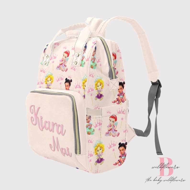 Baby Girl Diaper Bag Backpack Cute Princess Diaper Bag Etsy