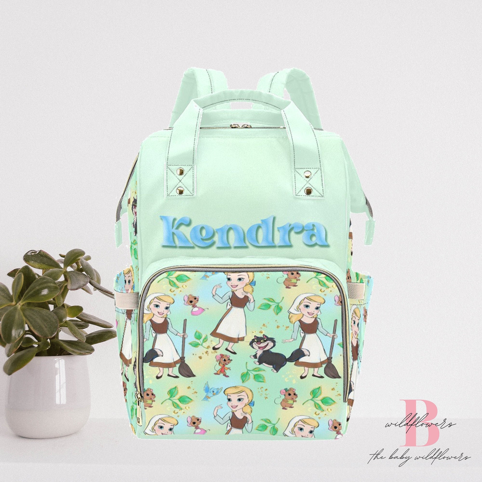 Mint Green Diaper Bag Cinderella Diaper Bag Disney Etsy