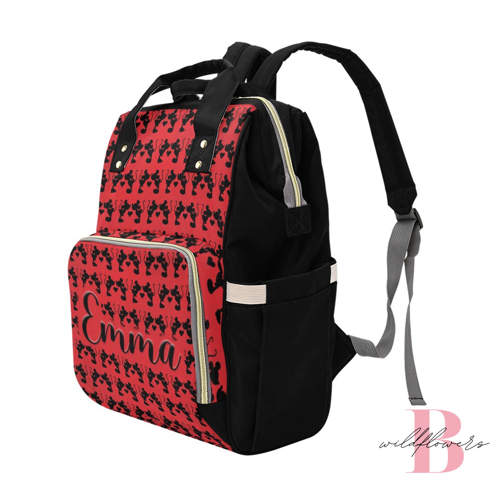 Download Minnie and Mickey Diaper Bag Backpack Baby Girl Diaper Bag | Etsy