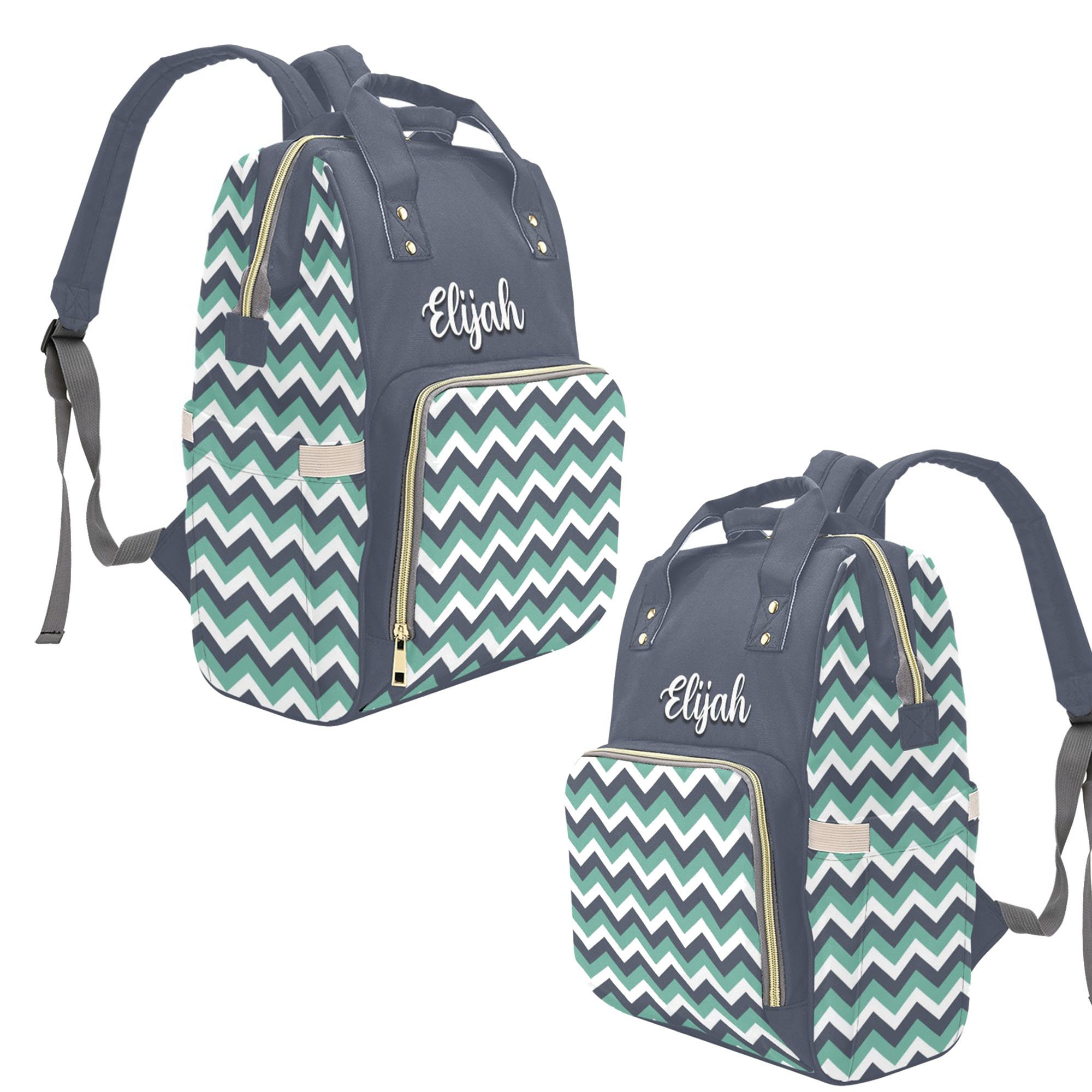 Striped Boys Diaper Bag Backpack Personalized Diaper Bag For Etsy