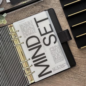 Tablero de columnas Mindset / Papel vitela mate / Lino de lujo / A6 Personal