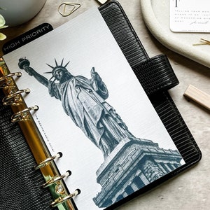 Tableau de bord en papier cartonné texturé STATUE of LIBERTY LINEN