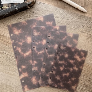 Brown Tortoise Matte Laminated Vellum Dashboard | A7 + A6 + A5 + Personal | Planner & Budget Binder Insert