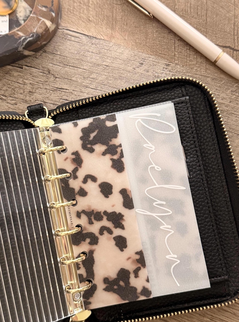 Tortoise Matte Laminated Vellum Half Dashboard | A6 & A7 | Cash ...