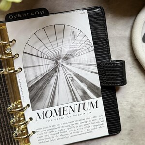 MOMENTUM – Tableau de bord A6 | Papier cartonné lin de luxe