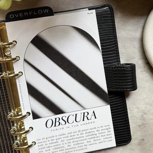 OBSCURA – Tableau de bord A6 | Papier cartonné lin de luxe