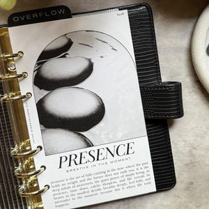 PRESENCE – Tableau de bord A6 | Papier cartonné lin de luxe