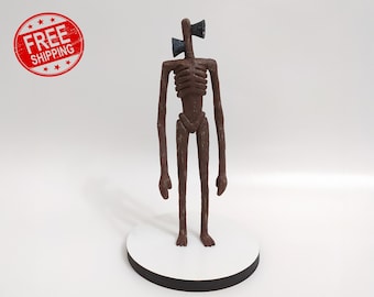 Handgemaakt harsfiguur sirenekop, kersthorrordecor