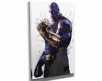 Deadpool Thanos Infinity Stonnes Custom Art Poster Print Wall Decor