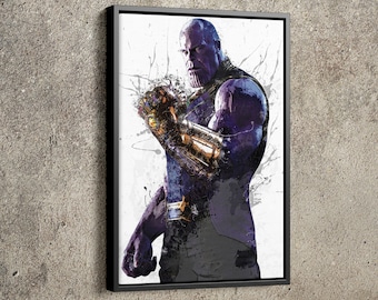 Thanos Avengers Endgame Villain Infinity Gauntlet Infinity War Collage Painting Fine Art Print