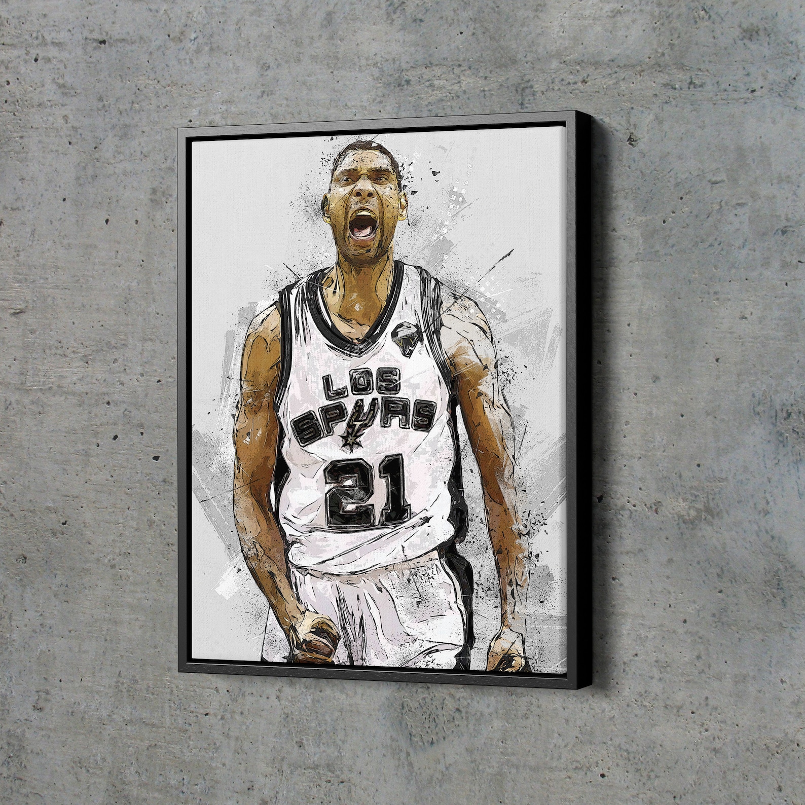 Tim Duncan Poster San Antonio Spurs Basketball Hand Made | Etsy