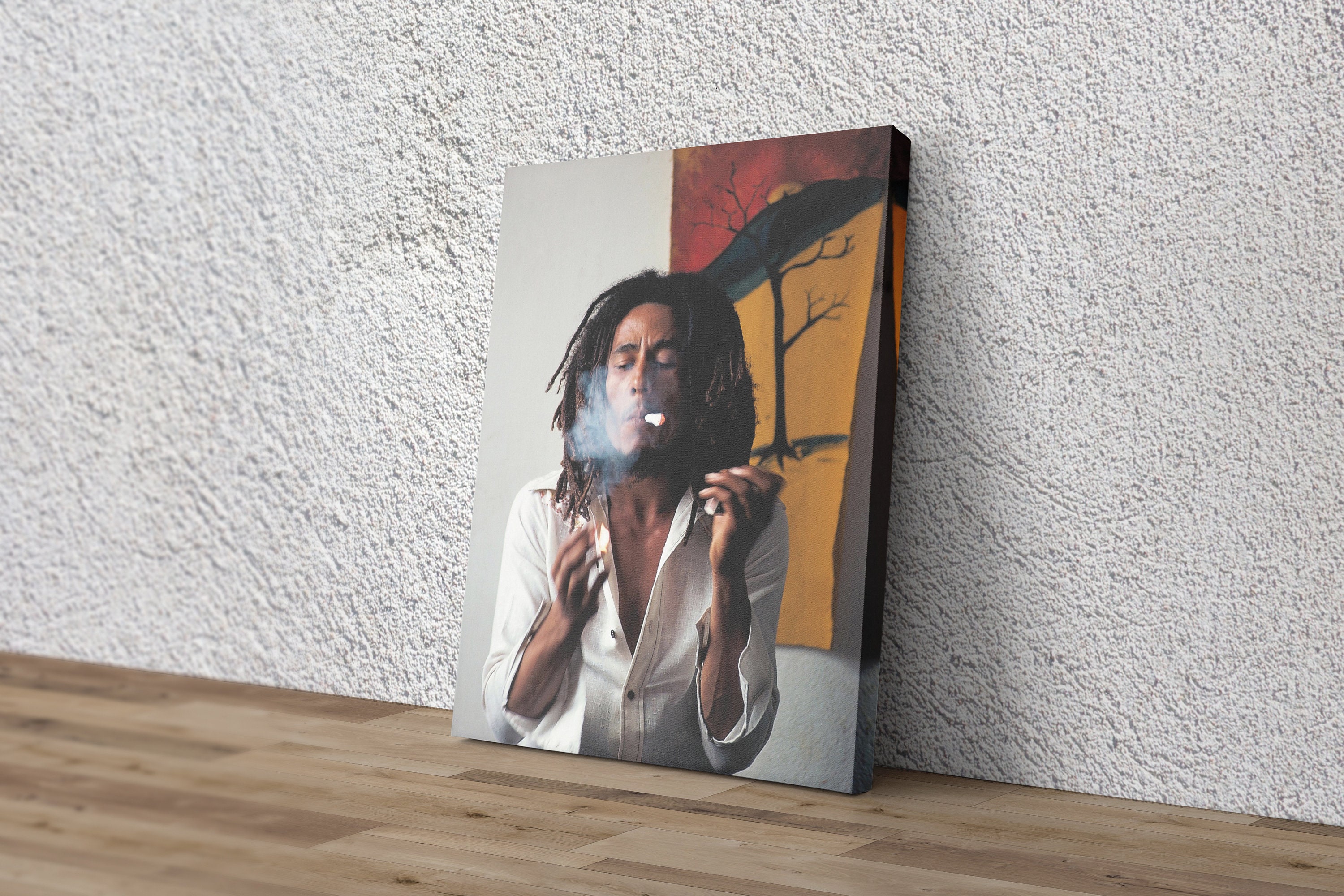 Bob Marley Poster Singer Smoking Hand Made Poster Canvas Print | Etsy