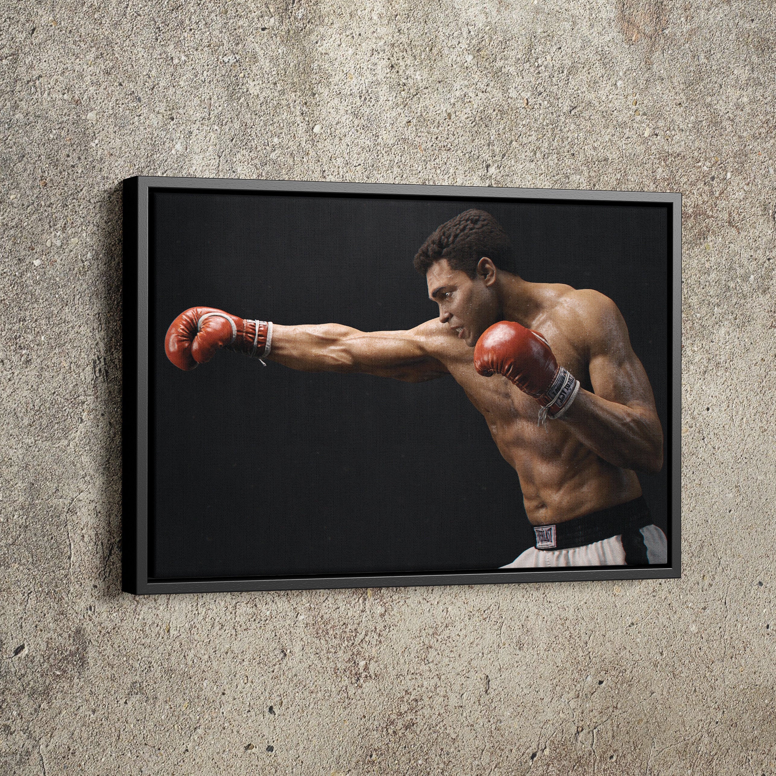 Muhammad Punch Poster Boxeo Hand Made Canvas Print España