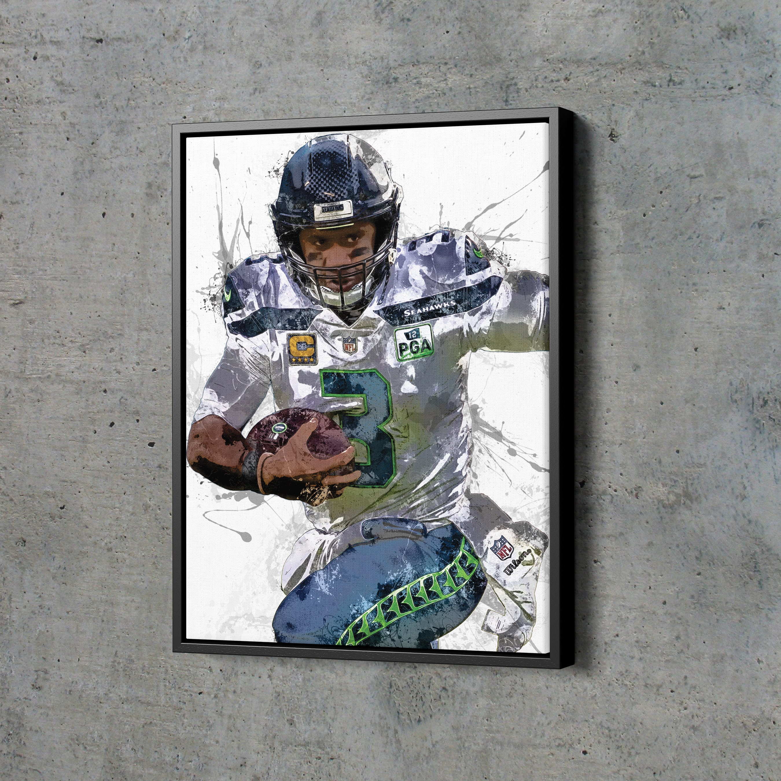 Russell Wilson Poster Seattle Seahawks Football Painting Hand | Etsy