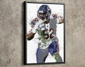 Player Number 52 Mack Chicago Football Team Oil Painting Kids Room Art Player Number 52 Mack Chicago Football Team Oil Painting Kids Room Art