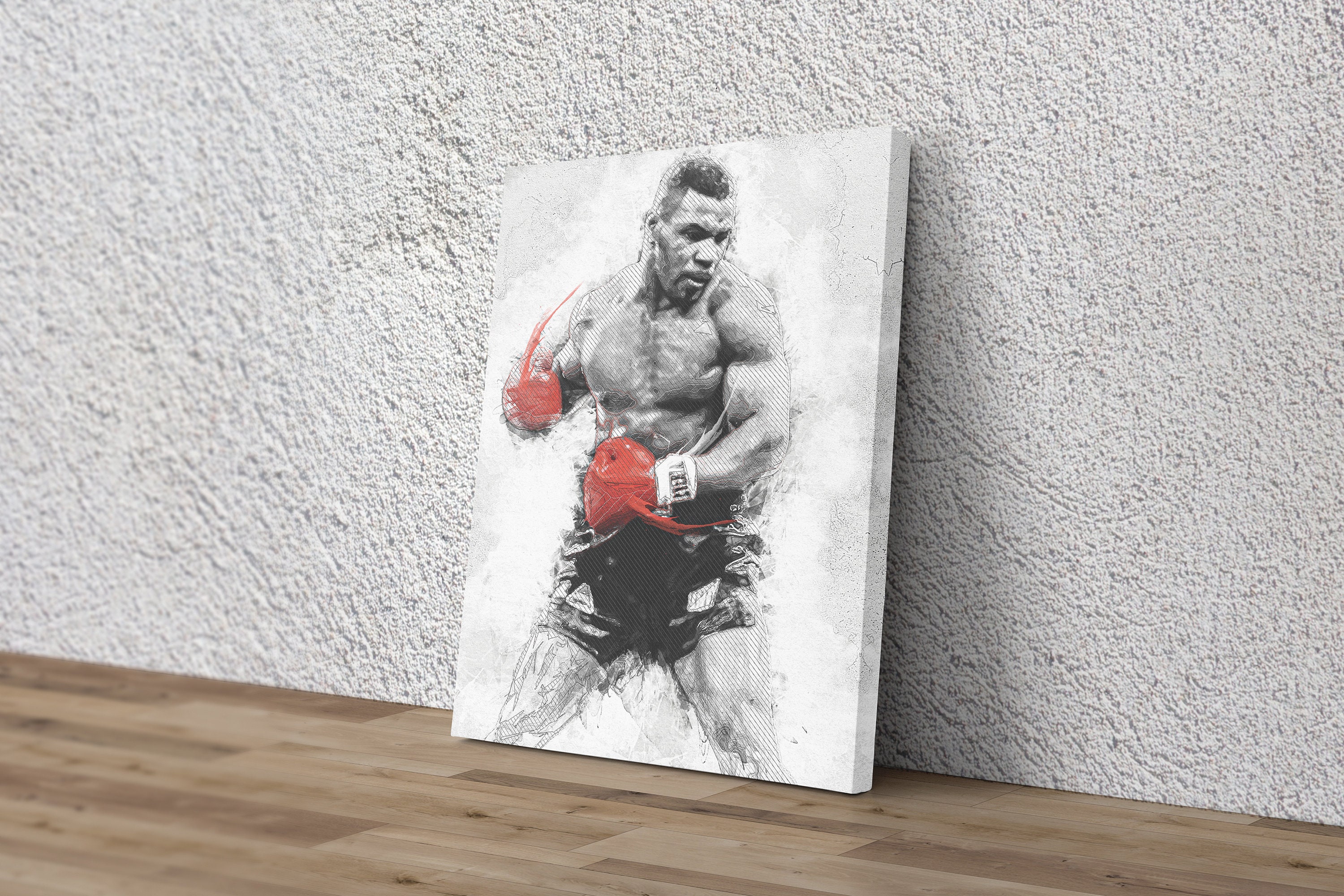 Mike Tyson Poster Boxing Painting Hand Made Posters Canvas Etsy UK