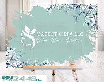 Brushed Sign, Wedding Welcome Sign, Custom Acrylic Sign, Clear Acrylic sign, Back Painted Acrylic, Bridal Shower Sign
