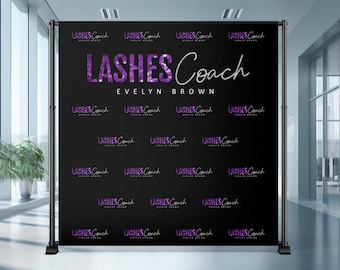 Business Backdrop Banner, Black and Purple banner, Customize your Backdrop, Inauguration Backdrop