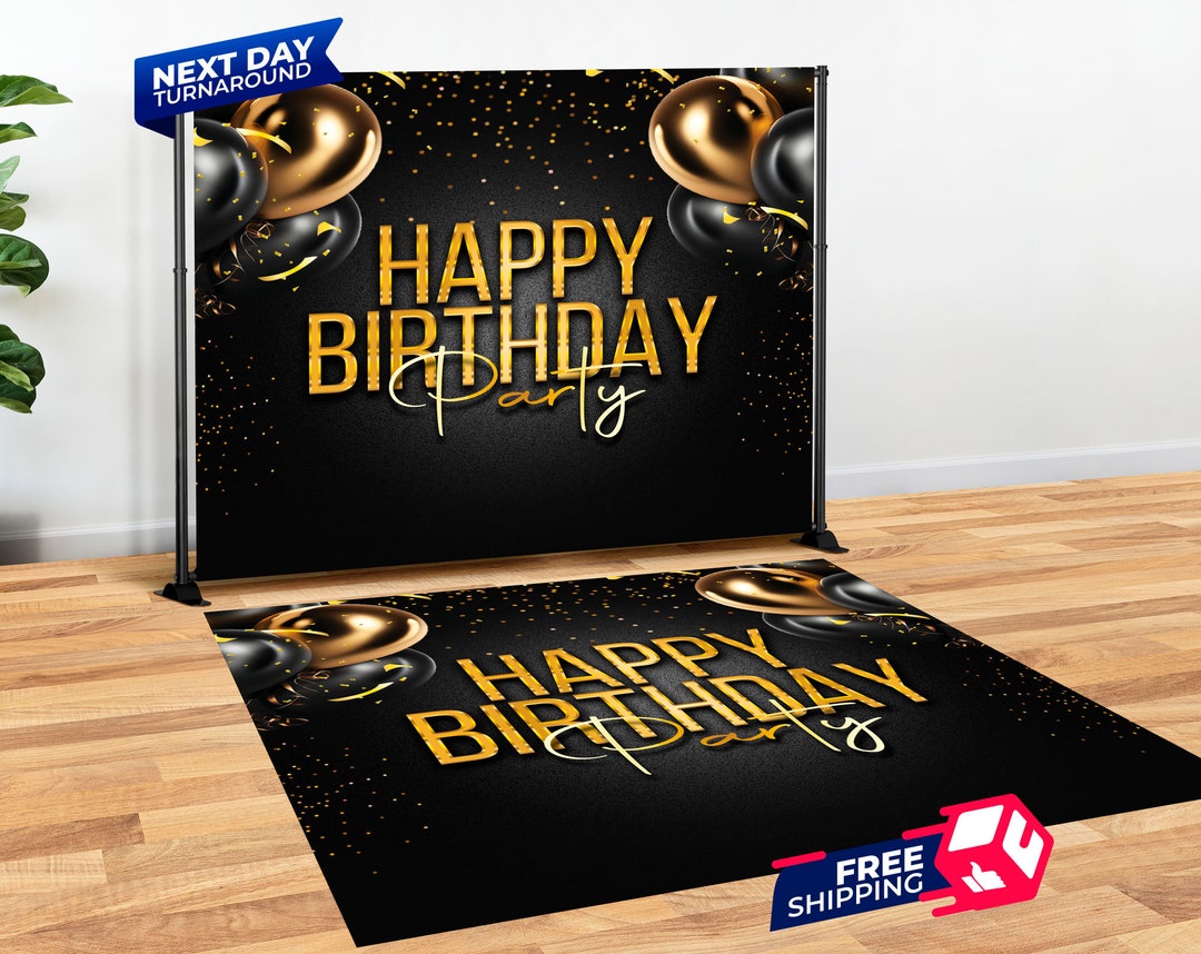 Party Backdrop Sticker Birthday Backdrop and Floor Decal Set, Customize Your Own Floor Sticker ...