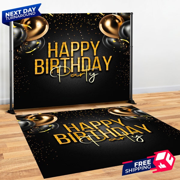 Birthday Backdrop and Floor Decal Set, customize your own floor sticker to match your theme. Perfect for Weddings and Parties.