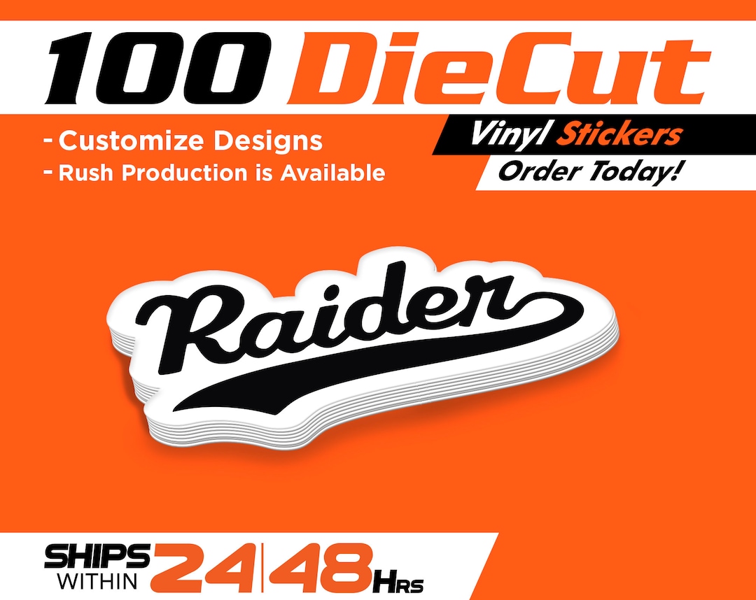100 Die Cut Vinyl Labels, Cut to Shape Vinyl Stickers, Durable Shaped