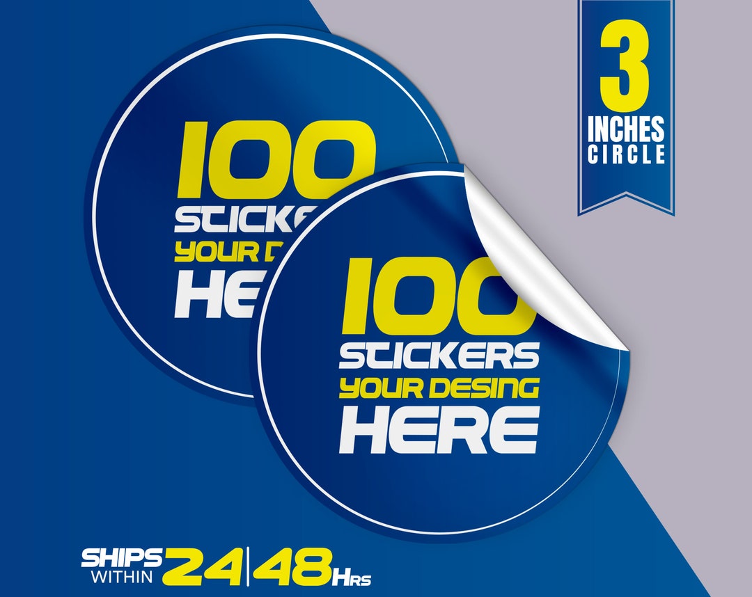 3 Inch Stickers, Great Quality Round Decals. Circle Labels. 3 Inch